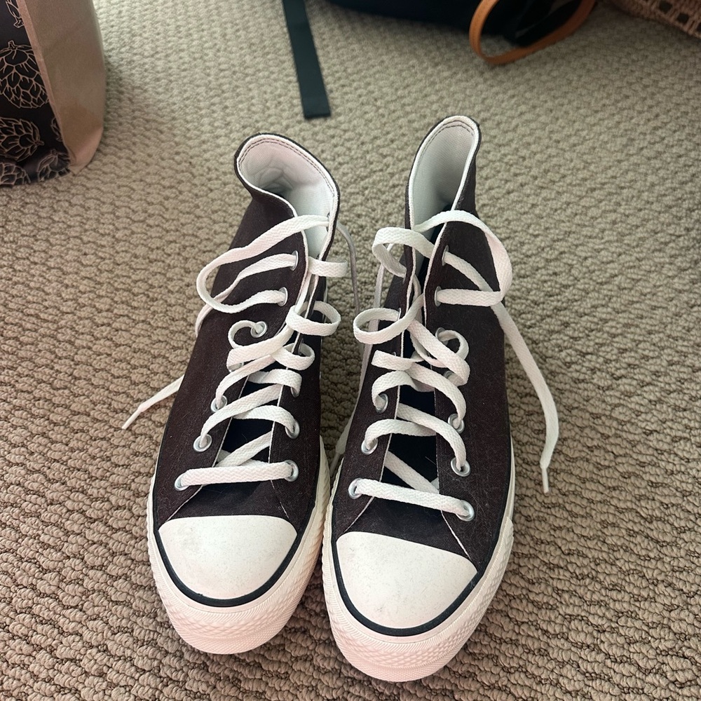 Converse Brown and White High-Tops
